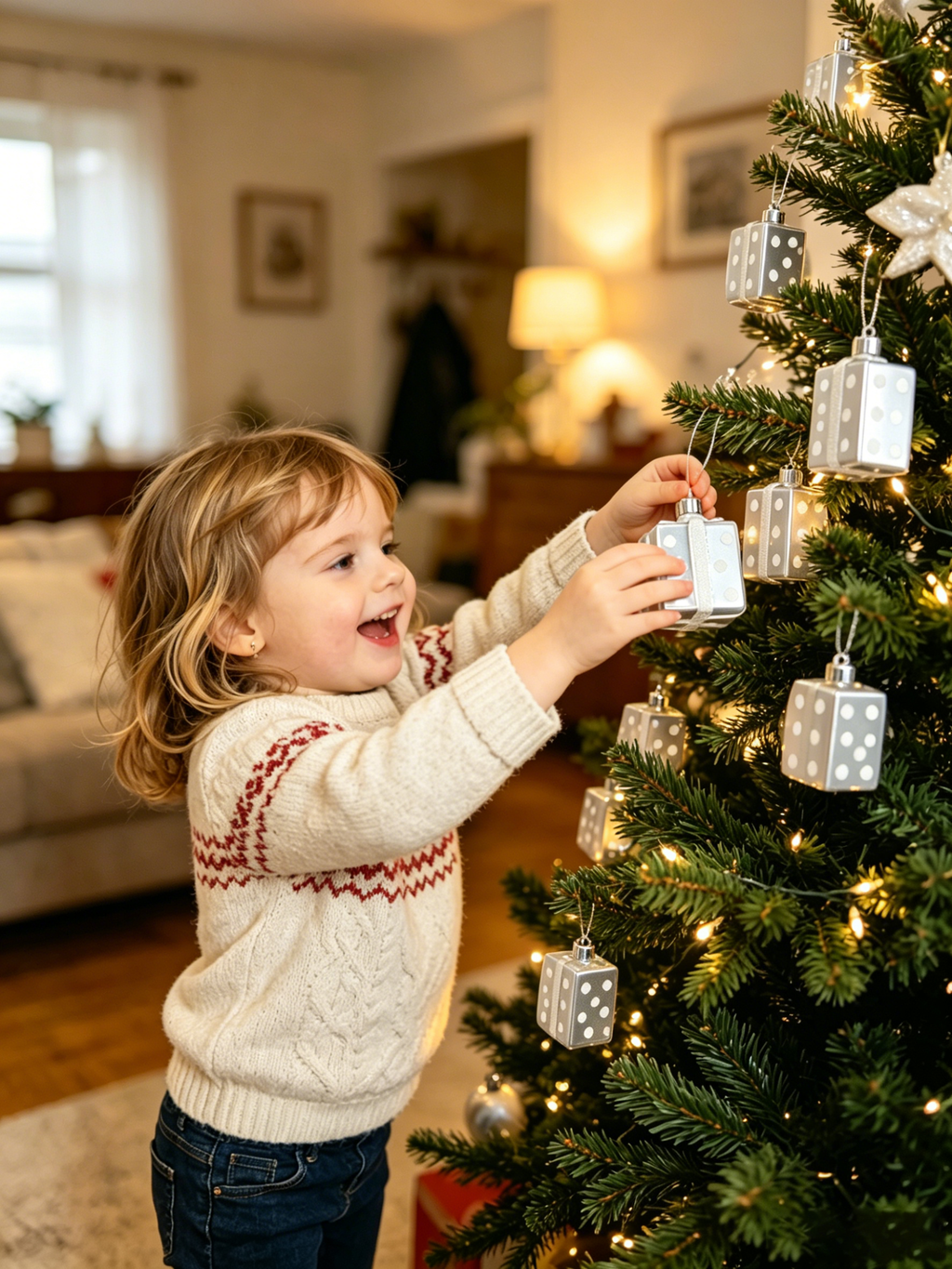 Ju7cer Lot de 6 décorations de sapin de Noël, boules de Noël, pour la décoration du sapin de Noël, ensemble d'ornements de Noël, lot de cadeaux de Noël à suspendre