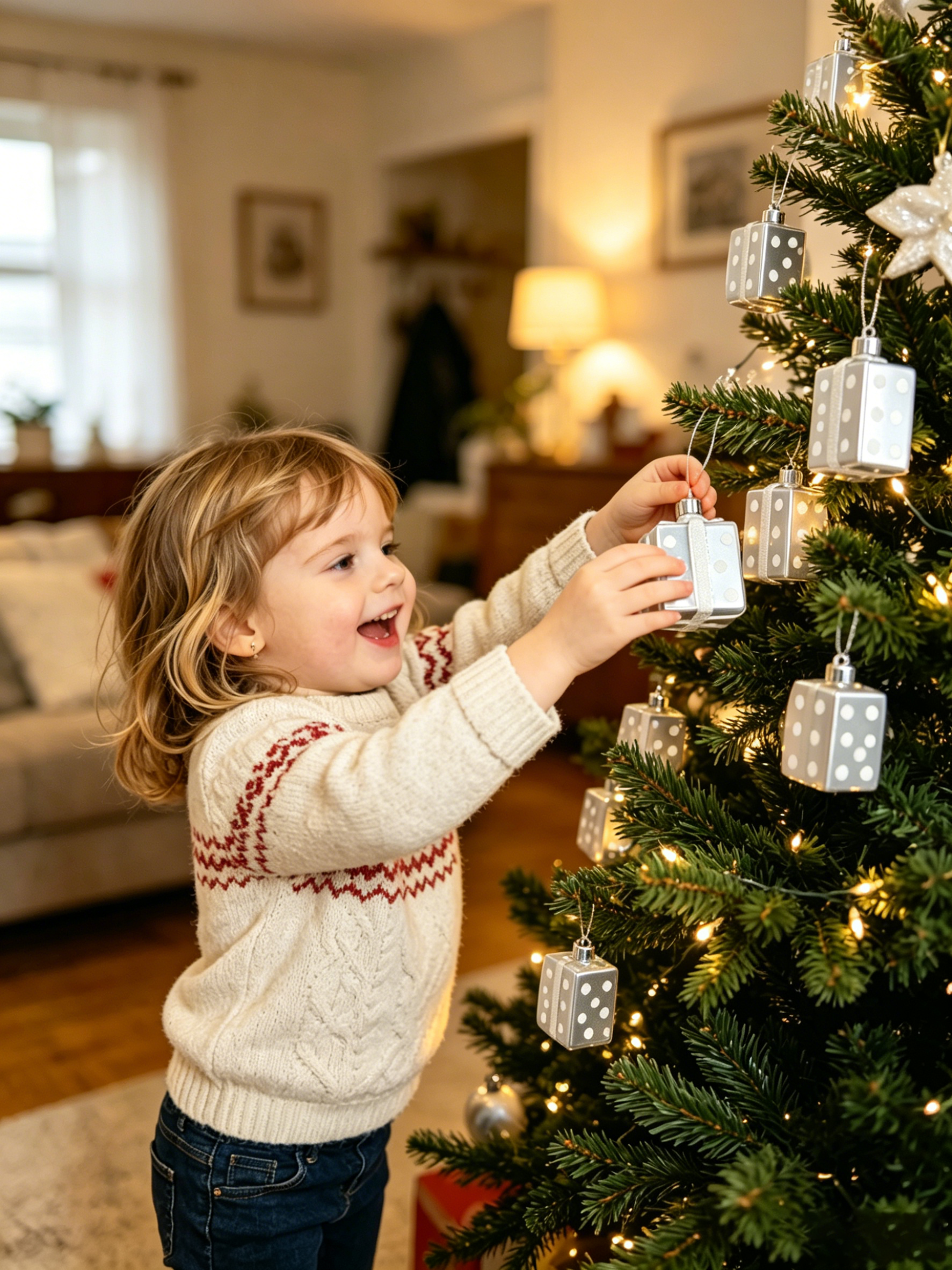 Ju7cer Lot de 6 décorations de sapin de Noël, boules de Noël, pour la décoration du sapin de Noël, ensemble d'ornements de Noël, lot de cadeaux de Noël à suspendre