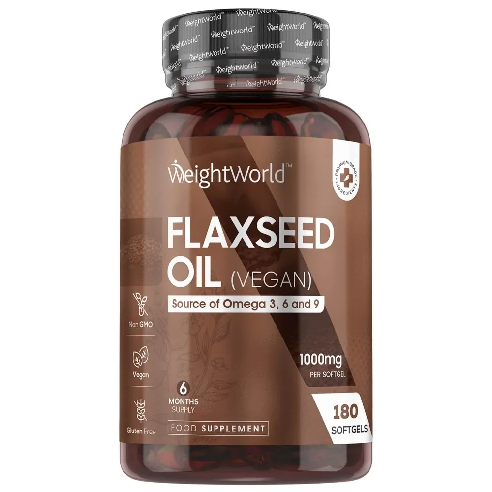 WeightWorld Huile de lin 1000 mg 180 gélules molles