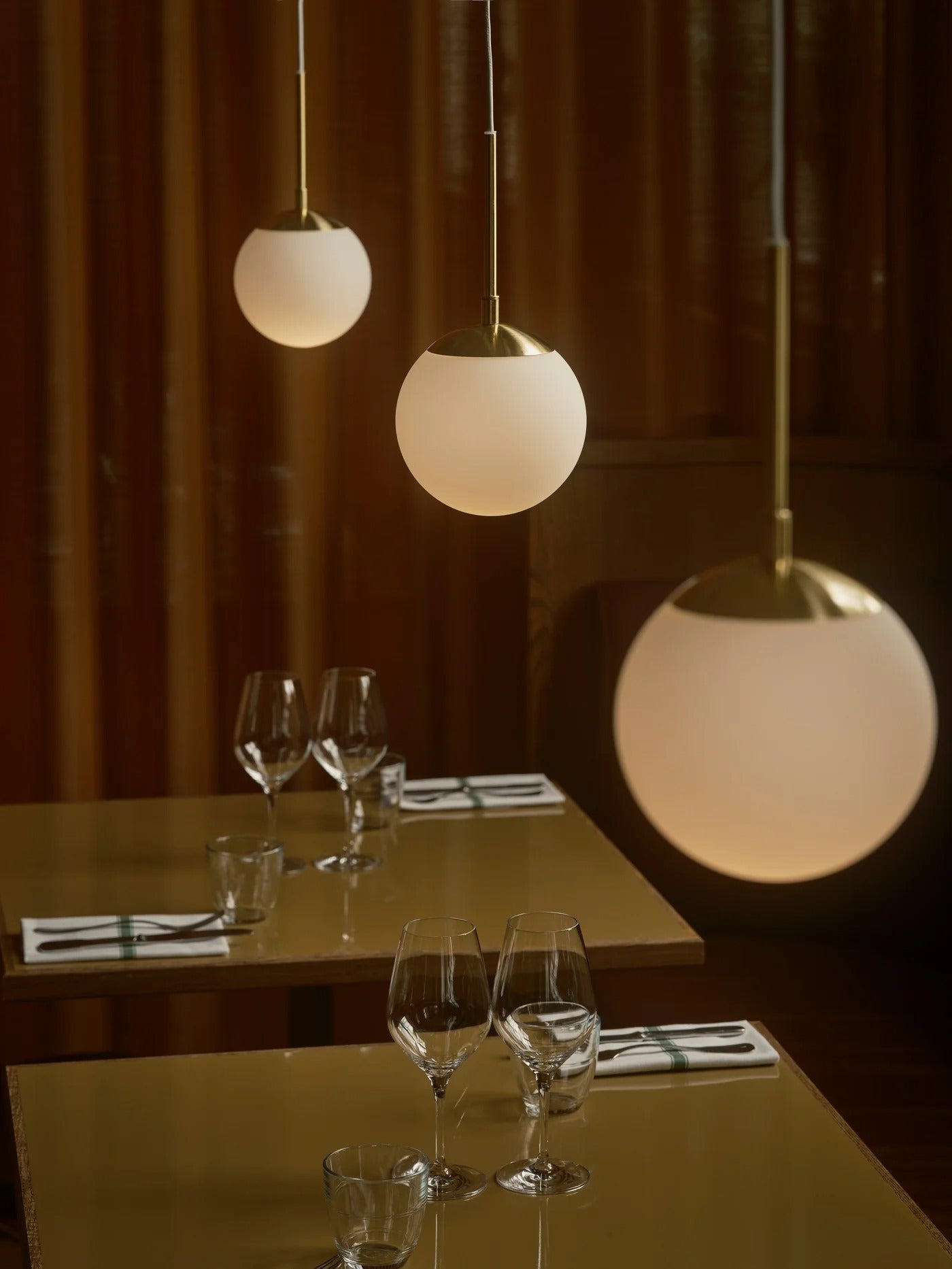 Suspension GRANT 15 verre et métal laiton IP20 E14 - Nordlux, Intérieur