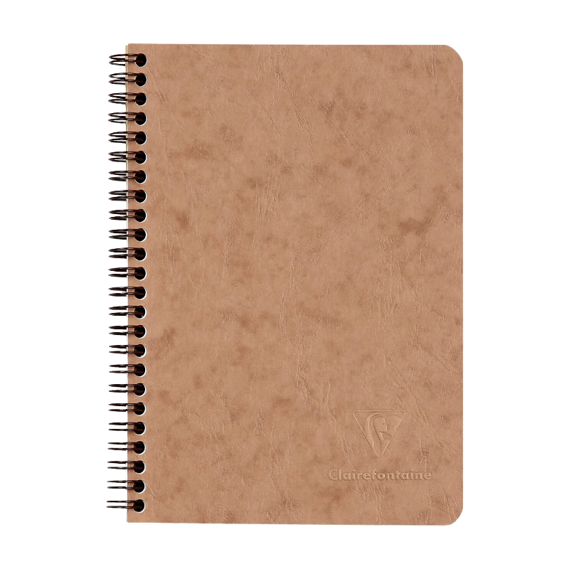 CLAIREFONTAINE Nomaddict (Age Bag) carnet reliure intégrale à poches 14,8x21cm 120p détach. ligné tabac