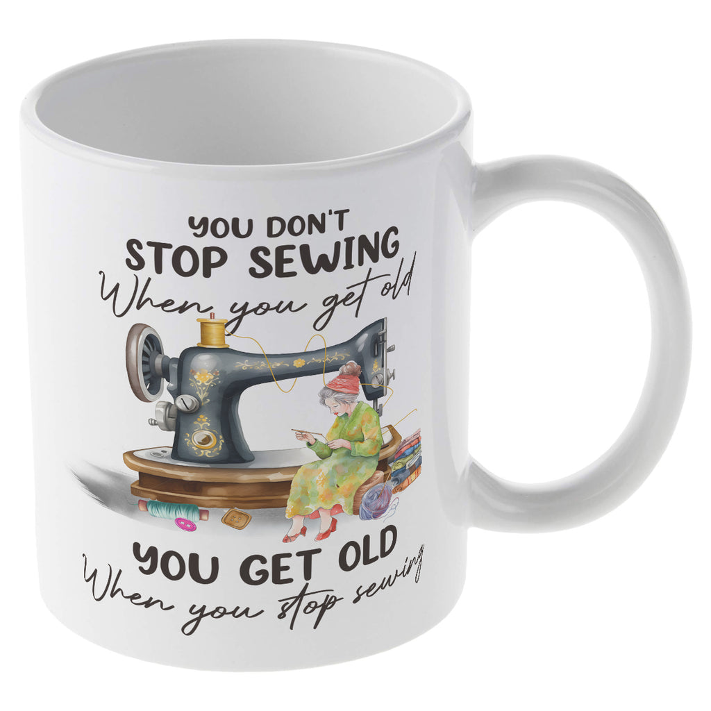 Alphynix 1 pièce, Mug à café humoristique, Tasse à café en céramique 325 ml, Tasse à eau, Article pour boissons été hiver, Meilleur cadeau pour passionné de couture