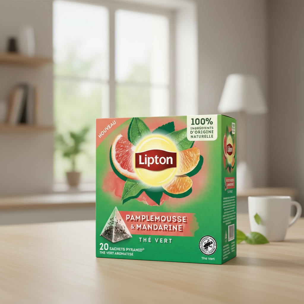 Lipton Thé Vert Pamplemousse Mandarine - 20, 32 g