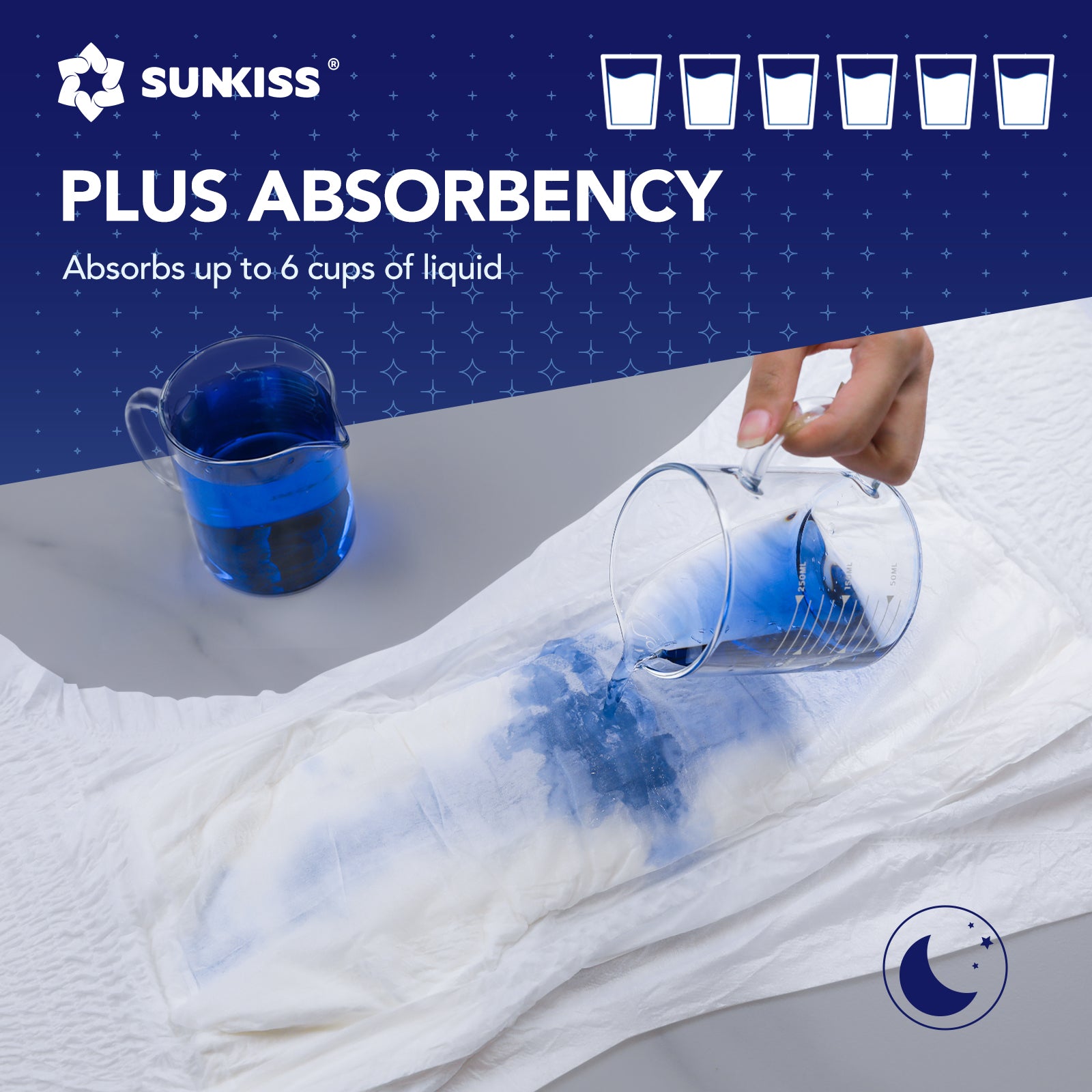 SUNKISS TrustPlus Sous-vêtements jetables pour incontinence pour hommes et femmes, culottes absorbantes adultes, absorption élevée, protection antifuites, contrôle des odeurs, Très grande taille nuit, 16 unités