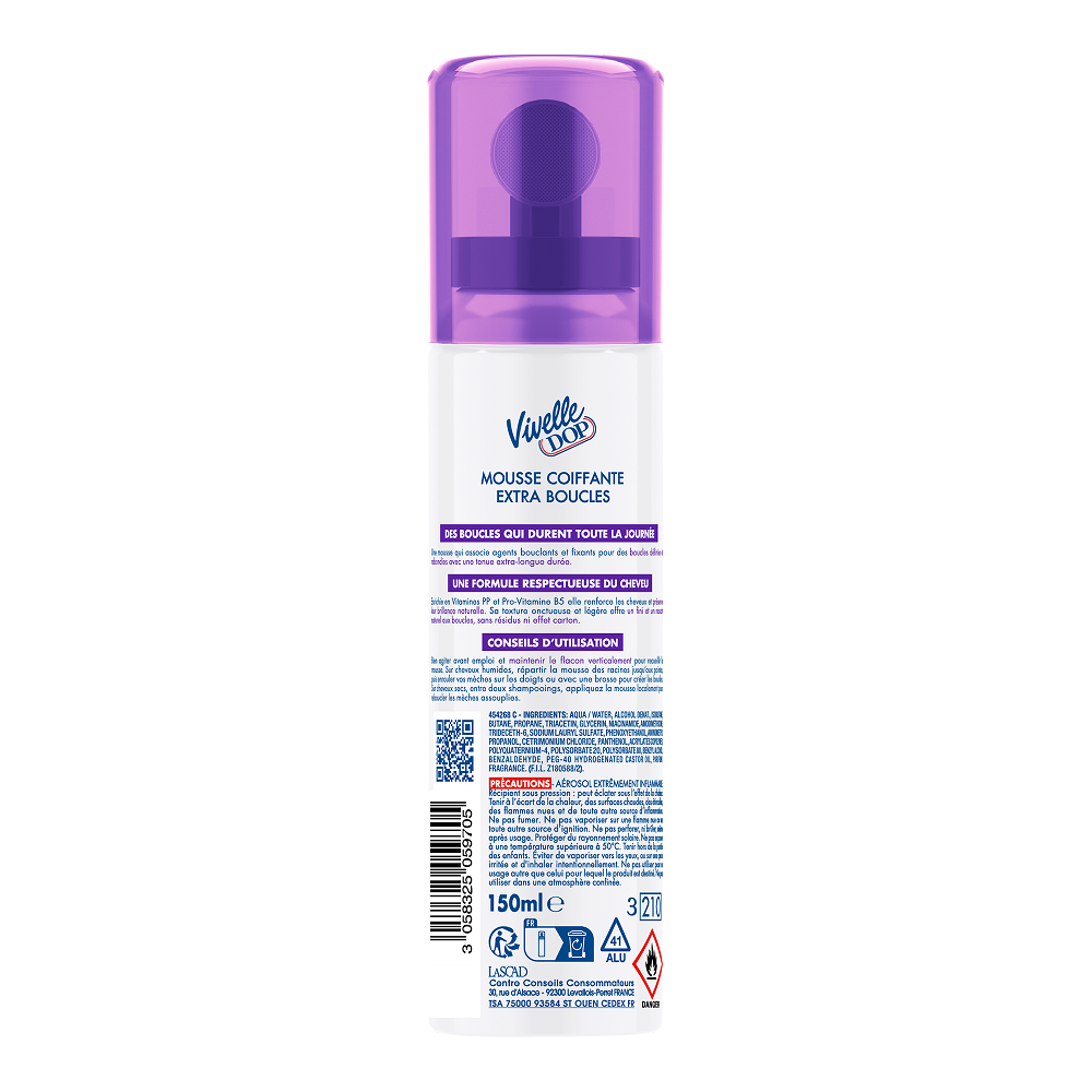 VIVELLE DOP Mousse Coiffante Spray Extra Curl Canette 150 ml