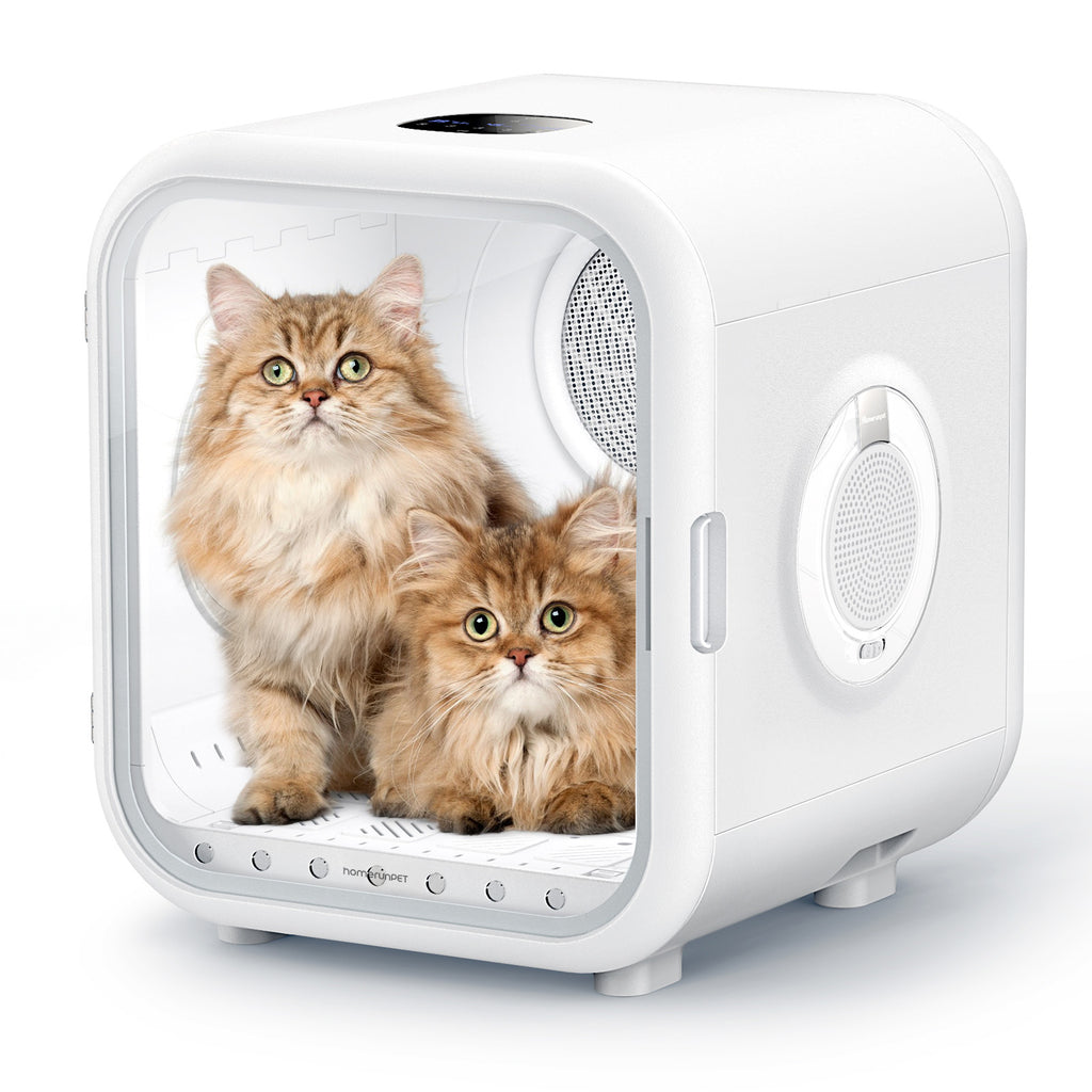 Homerunpet Drybo Plus Séchoir automatique pour chiens et chats, capacité 62 L, 437 x 467 x 486 mm, température, niveau de chaleur, débit d’air et durée de séchage personnalisables, double mode, adapté à tous les stades de vie des chats