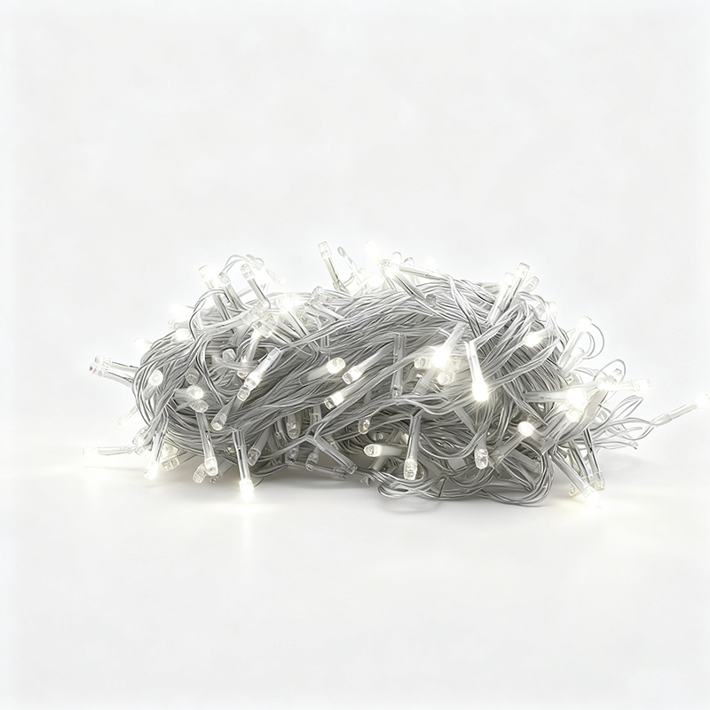 M.TK MOVETECK Guirlande lumineuse de Noël 4 m, 50 LED, étanche, à piles, pour l'extérieur, blanc, pour balcon, camping, chambre, fête, jardin (piles non incluses)