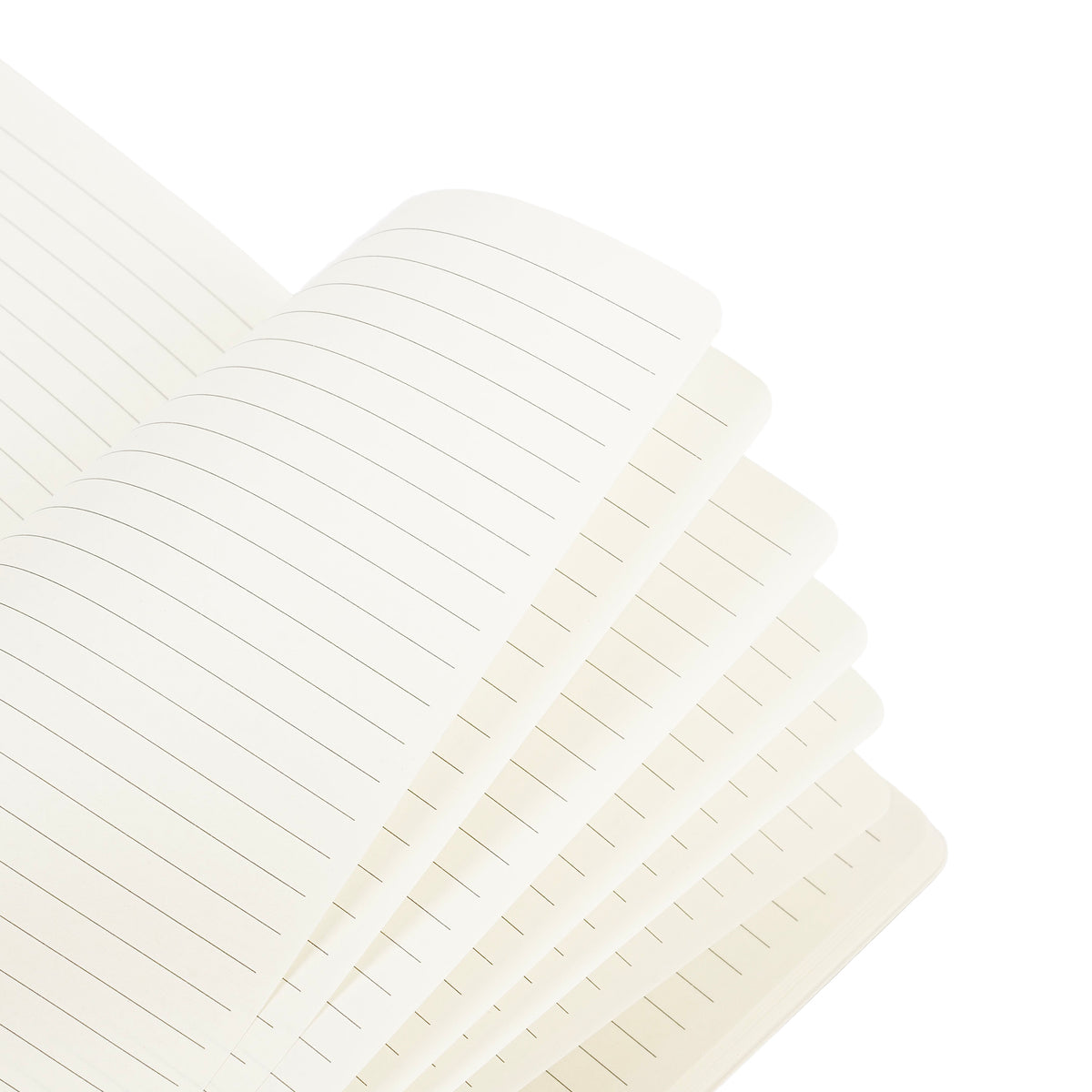Jubiluu Lot de 3 carnets cousus A5 à couverture souple, 50 feuilles papier offset 80 g, journal ligné crème classique pour école, bureau, tenue de journal ou prise de notes quotidienne, Pastel vif