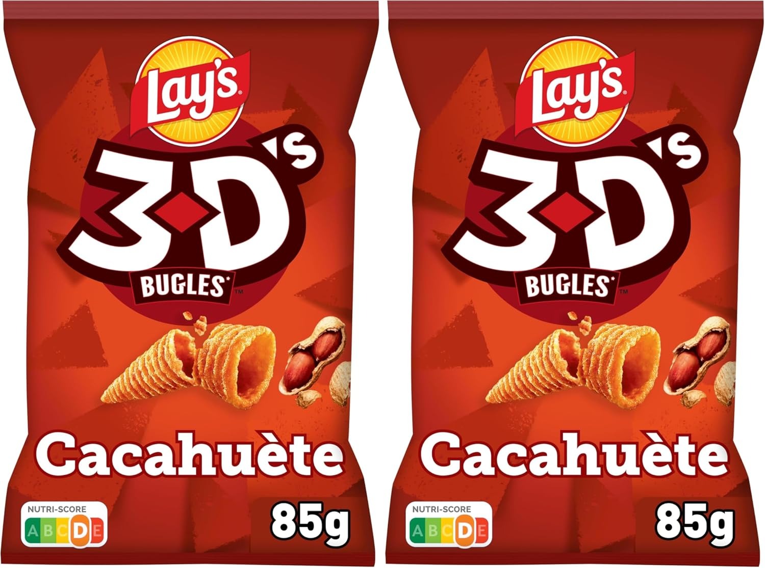Lay's 3D's Bugles Snack au Maïs Saveur Cacahuète, 85 g