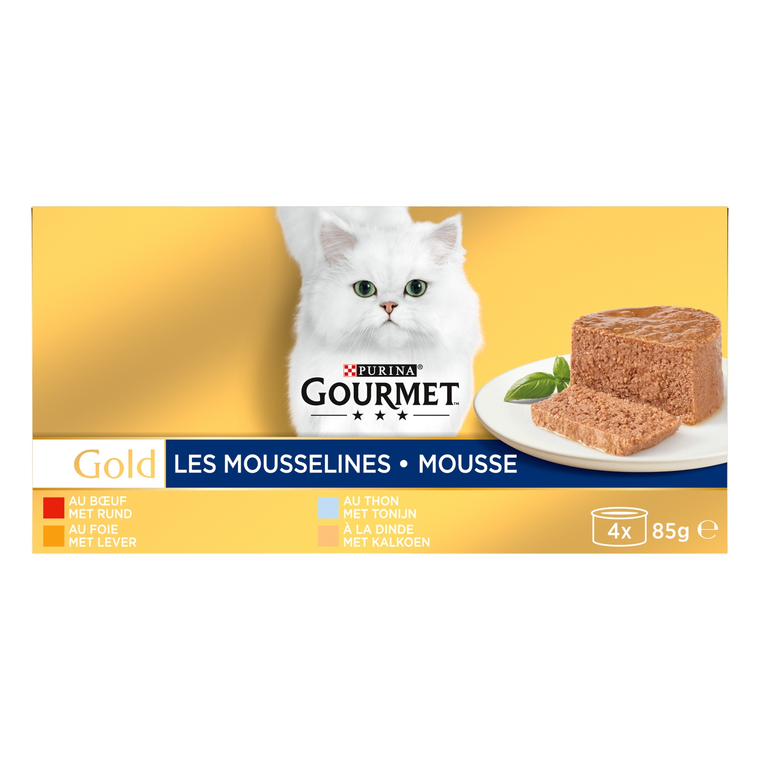 Gourmet Gold Mousse Aliment pour chat Pack assorti - 4 x 85 g