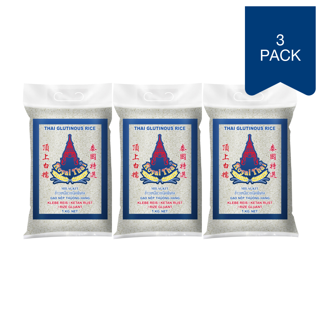 Royal Thai Riz gluant - 1 kg ( Lot de 3)
