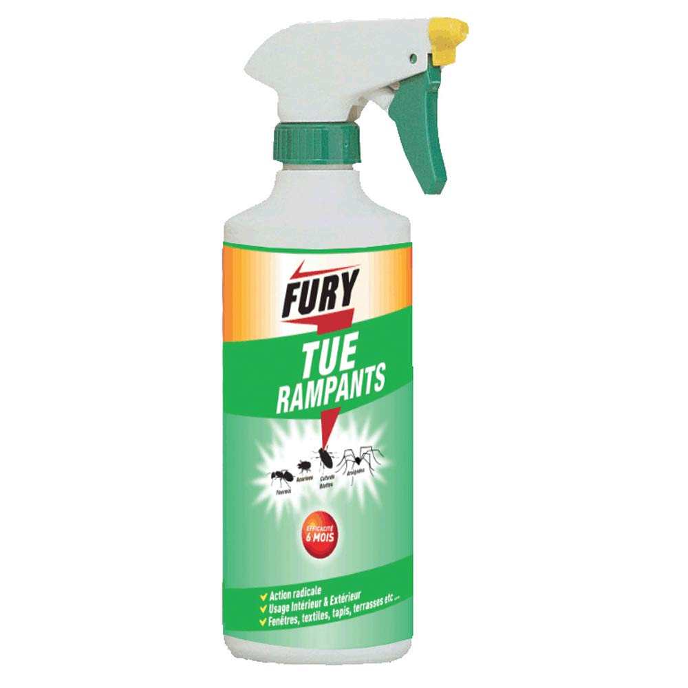 FURY Spray insecticide insectes rampants protection 6 mois intérieur et extérieur 500 ml
