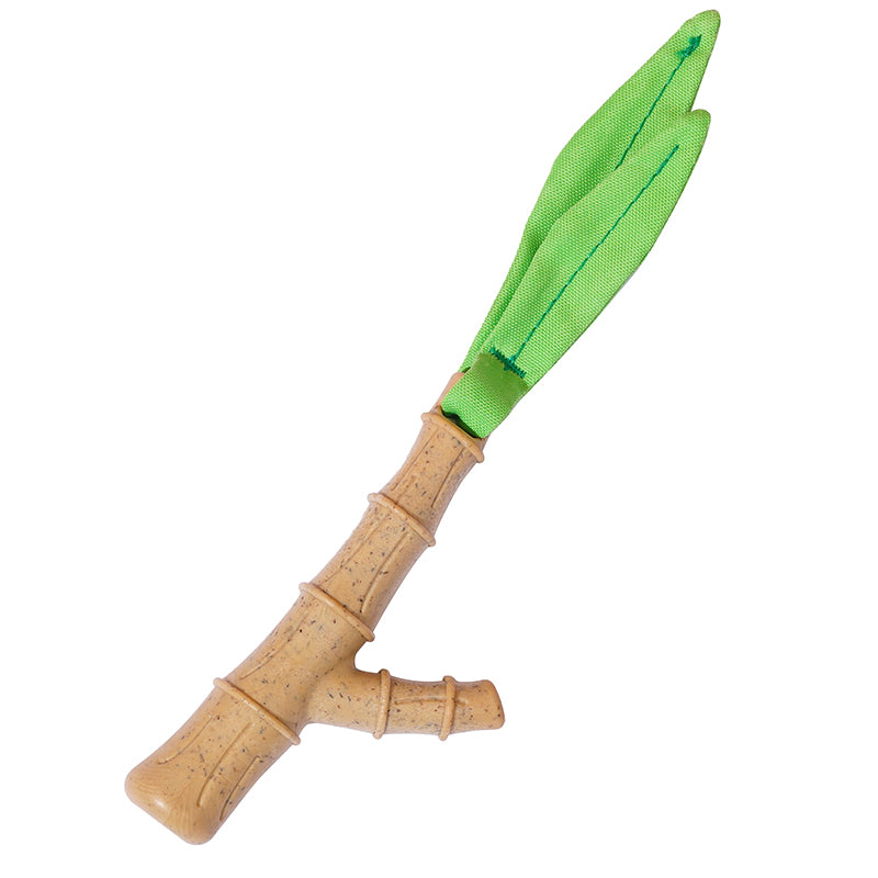 ZEZE Jouet à mâcher en bambou pour chien - interactif, nettoyage dentaire, design bambou 22 x 5,5 x 2,5 cm - sans éclats