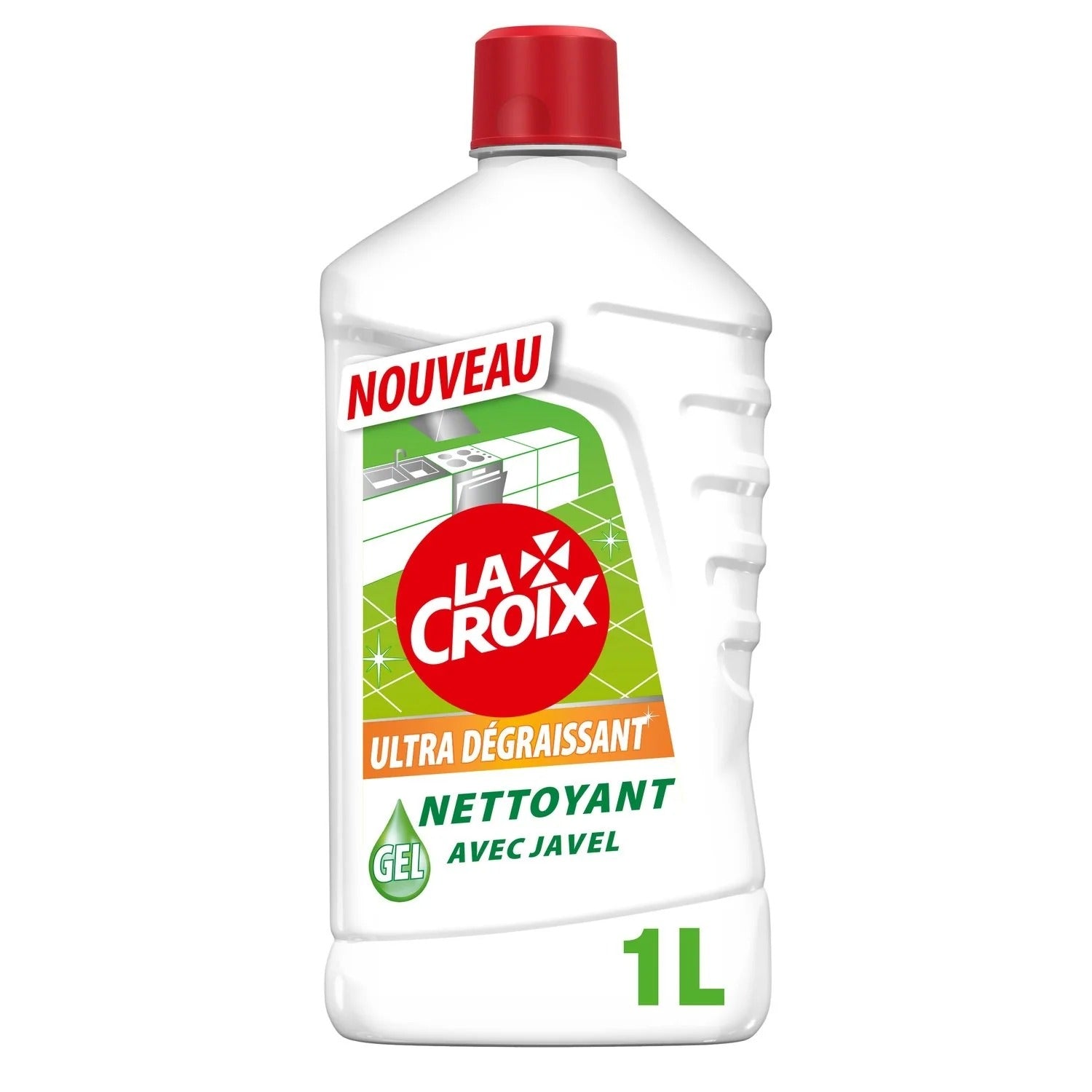 LA CROIX Gel nettoyant ménager ultra dégraissant à la javel 1 L