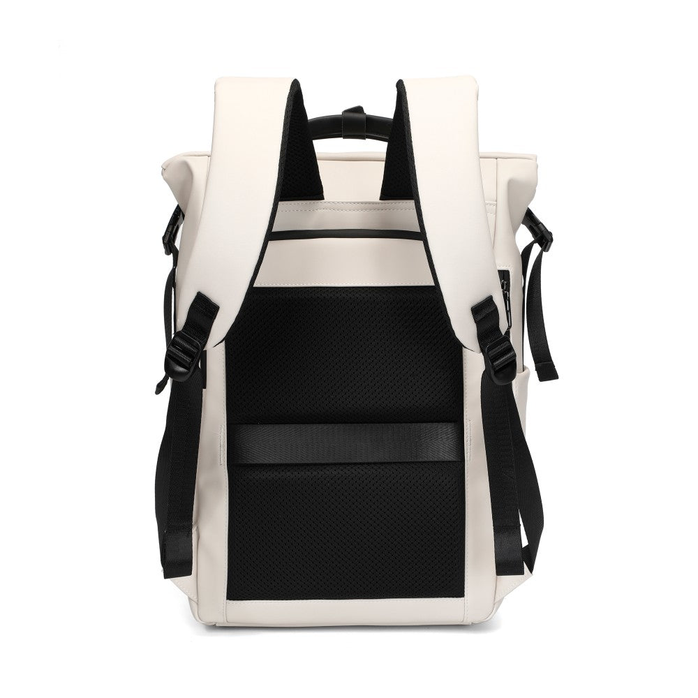 Sac à dos ordinateur portable 15,6 pouces à rabat supérieur déperlant grande capacité sac à dos multi-poches pour voyage trajet quotidien
