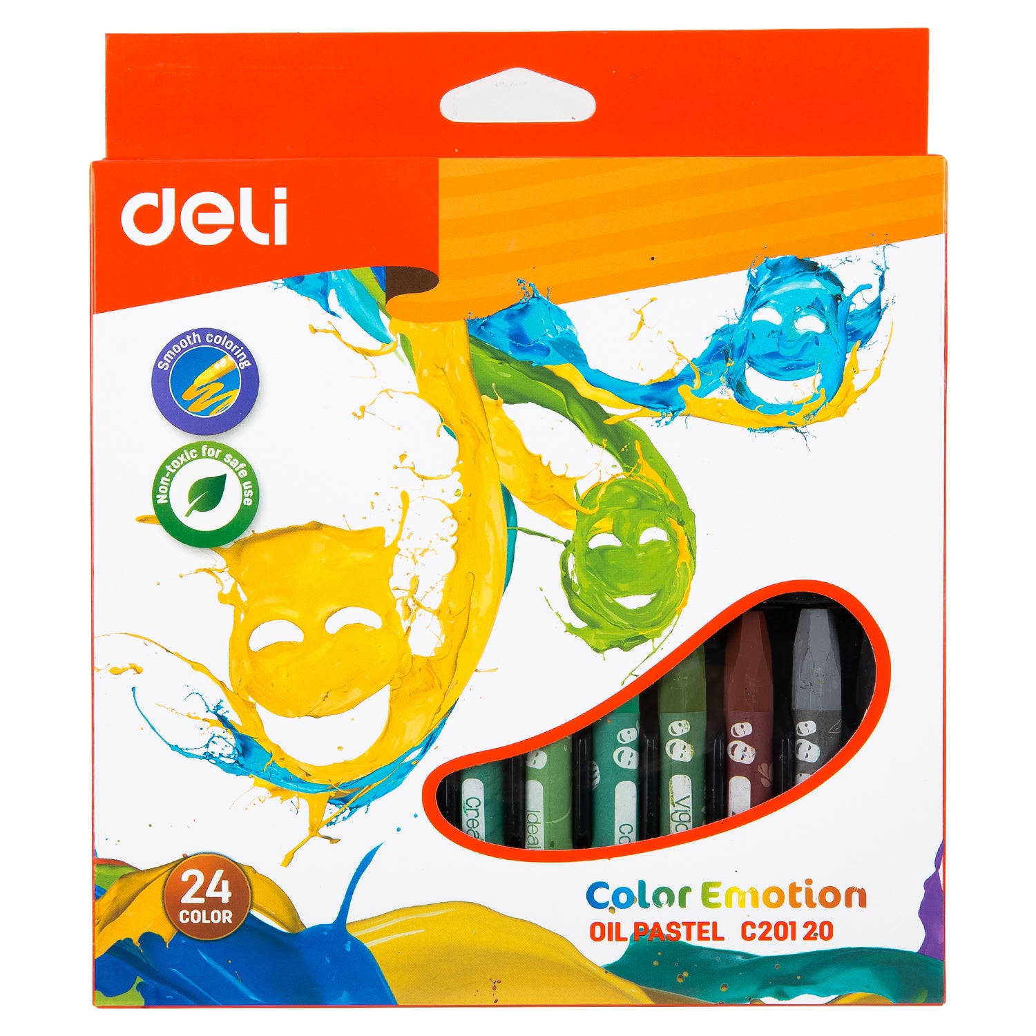 Deli Coffret de 24 pastels à l'huile