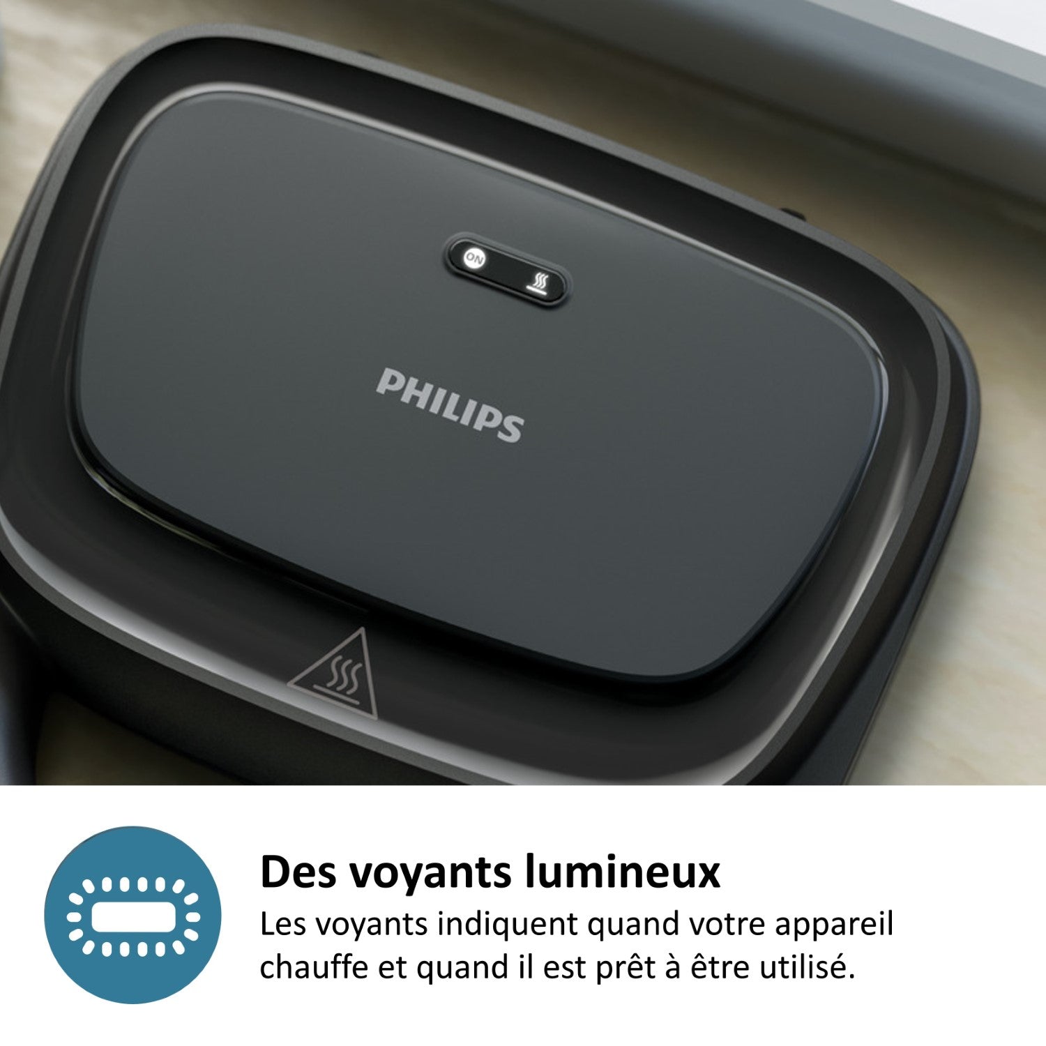 Philips HD2330/90 Série 3000 Appareil à croque-monsieur toaster panini noir 750 W
