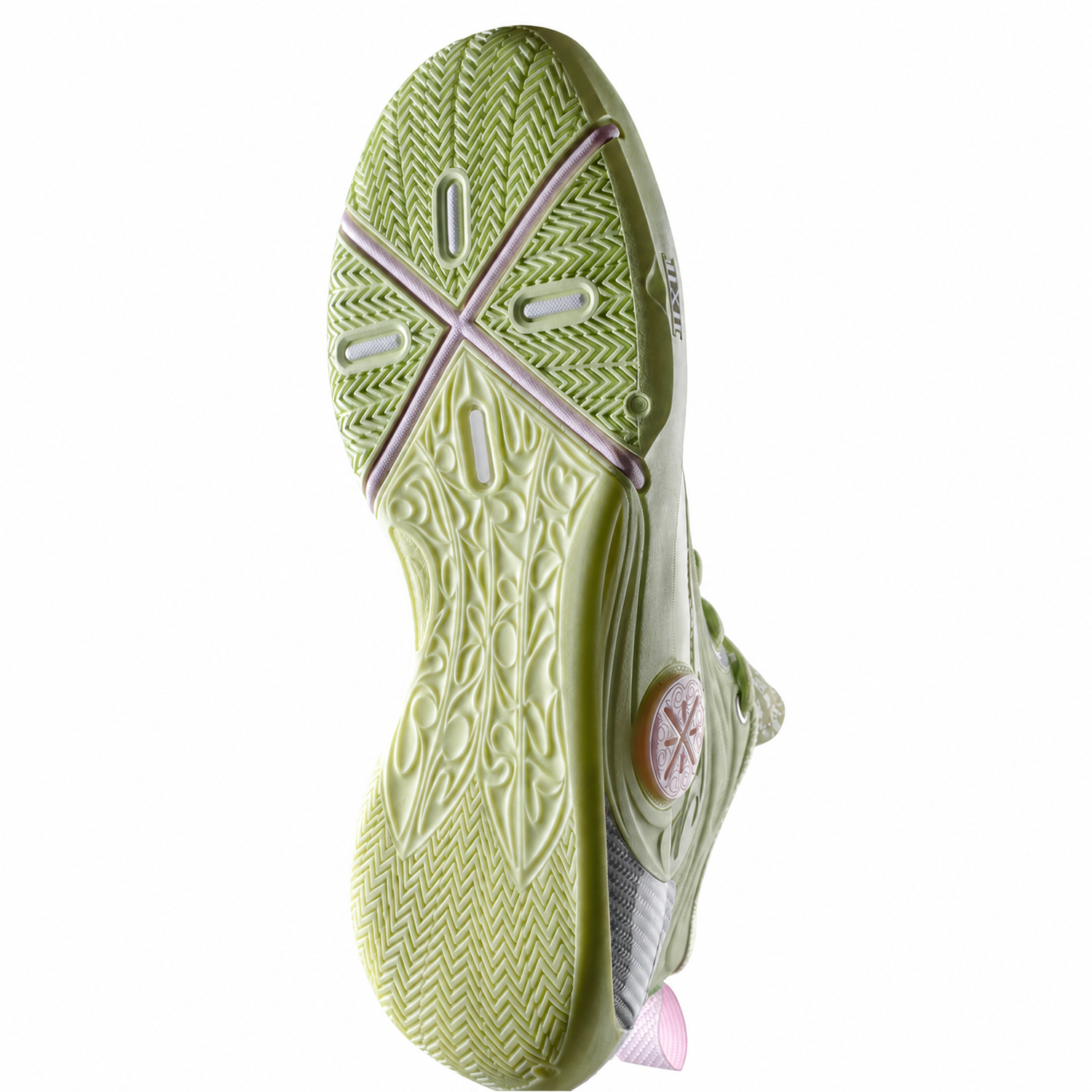 EU42.5 LI-NING Weide Dao 12 Chaussures de basket professionnel pour homme intérieur et extérieur - Rose papillon vert