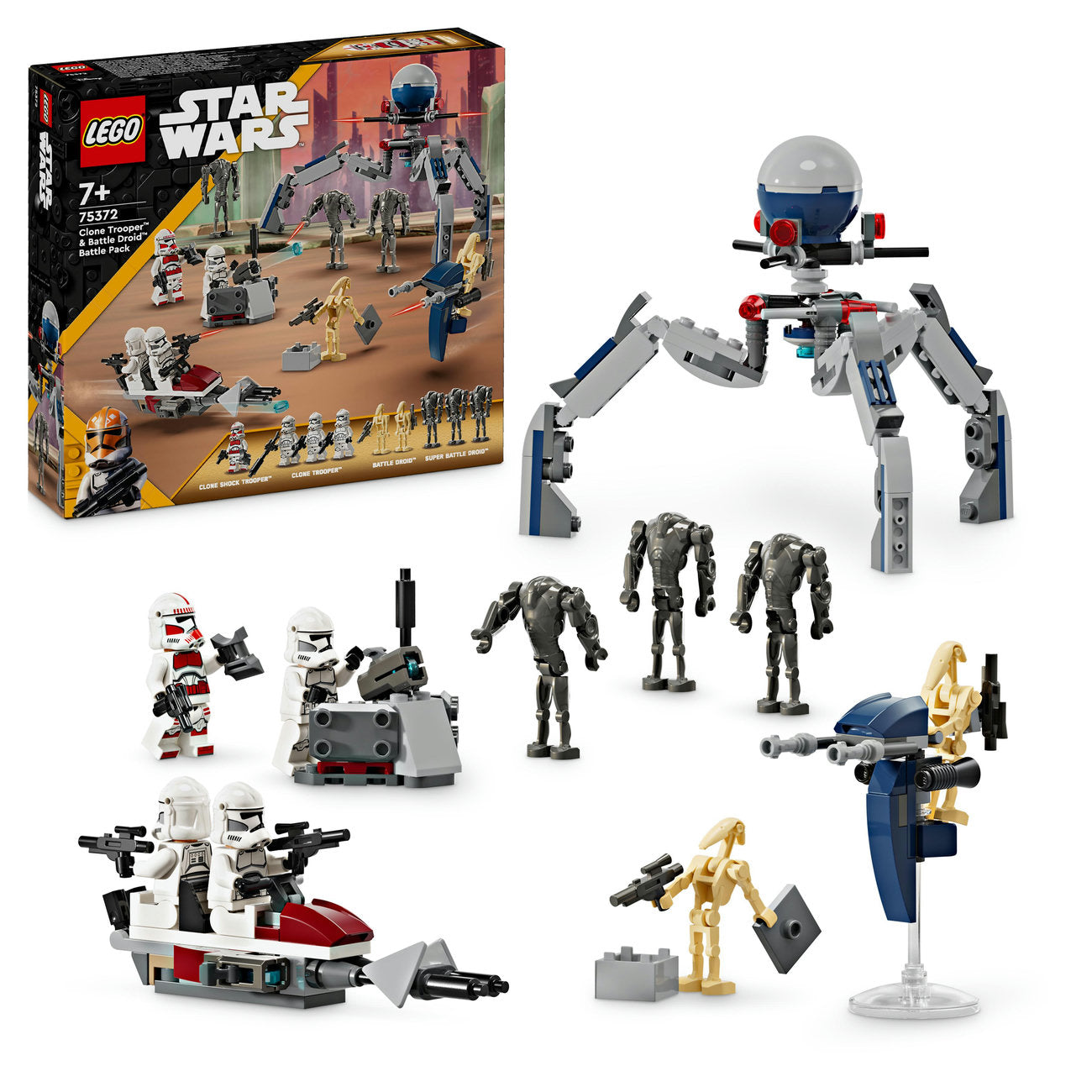 LEGO Star Wars 75372 Pack de combat des Clone Troopers et Droïdes de combat