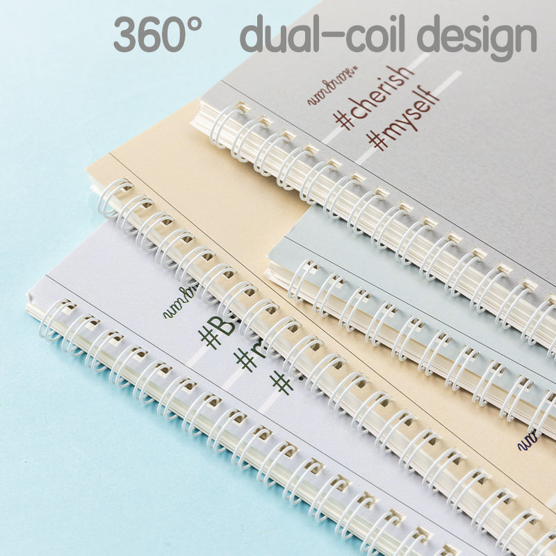 Deli Carnet à spirale, A5 (148 x 210 mm), 60 feuilles/120 pages, 70 g/m² - Parfait pour les étudiants, le bureau et le journaling, Série tons clairs, Lot de 4