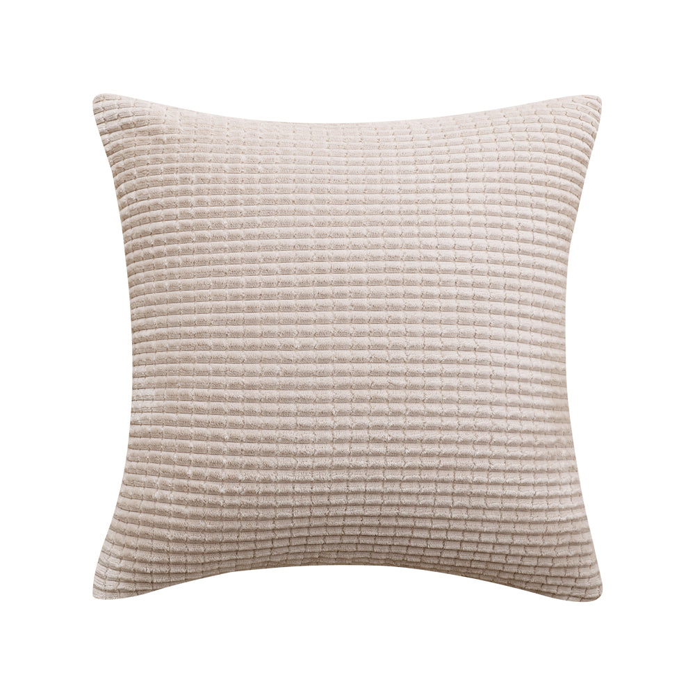 Deconovo Housse de coussin en velours Couleur beige 50*50 cm 1 pc