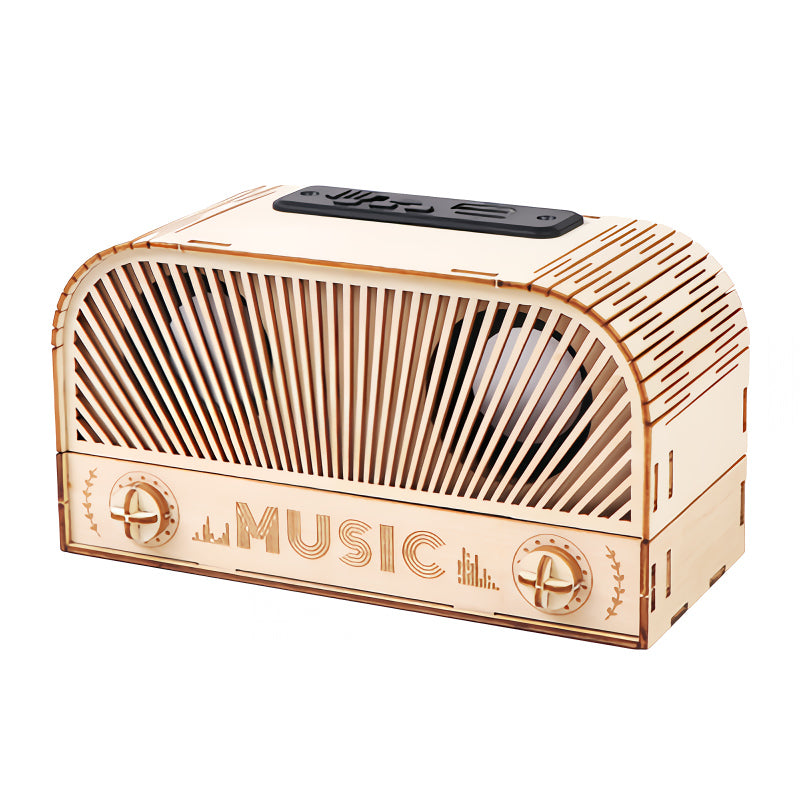MIMI Enceinte Bluetooth en Bois DIY Modèle Puzzle 3D Cadeau pour Adultes