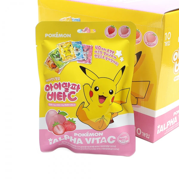 Bonbons sucrés Pokémon I-Alpha à la vitamine C 33 g