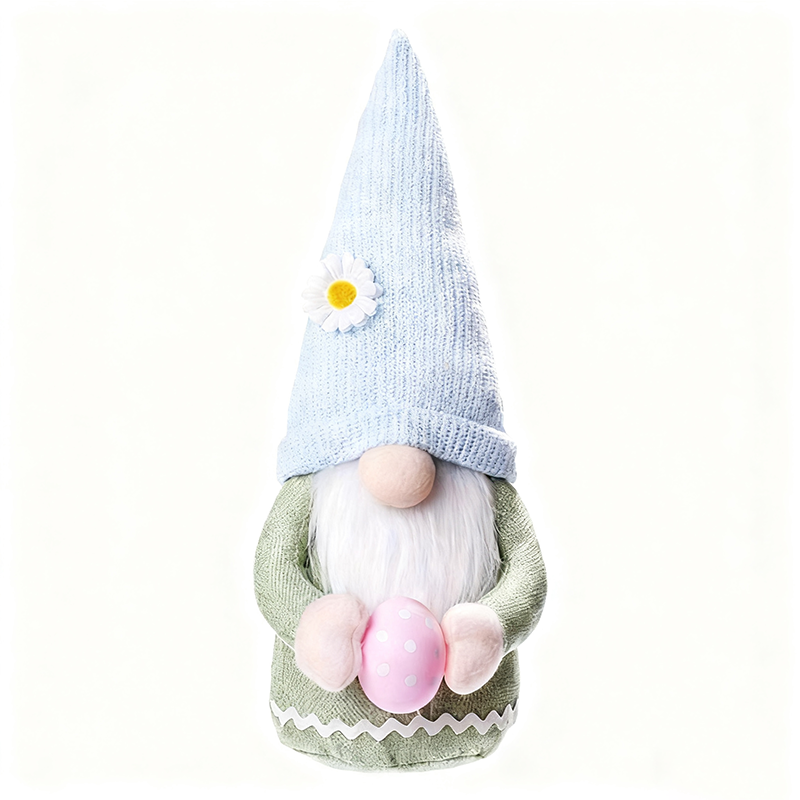 Yuejia 1 Pièce 12 Pouces/30 cm Décorations de Pâques Gnomes en Peluche, Poupées Gnomes Lapins sans Visage Faites à la Main Ornaments de Pâques