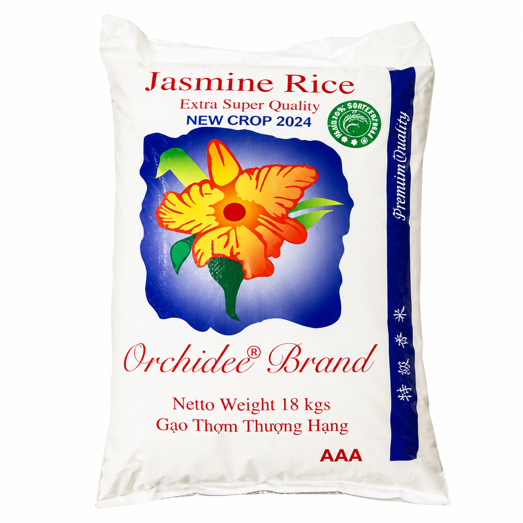 Orchidee Riz Jasmin Qualité Grains Longs AAA 18 kg