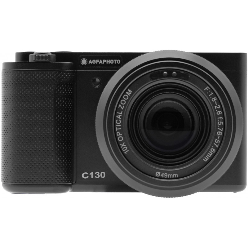 AgfaPhoto Realishot C130 - Appareil photo compact, 24 MP, zoom optique 10x, vidéo 4K, écran rotatif