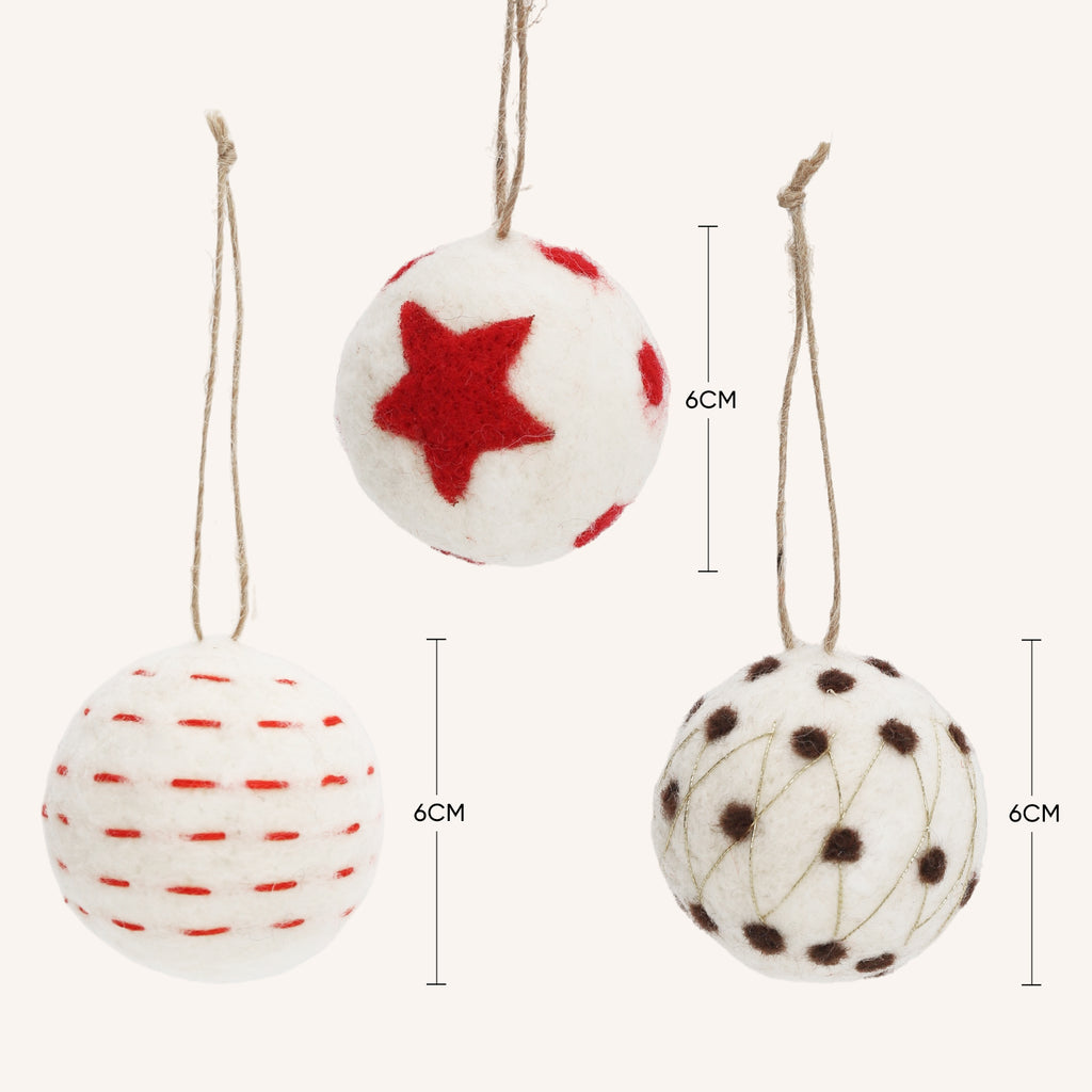 SALCAR Boules de Noël, Ø 6 cm, lot de 6