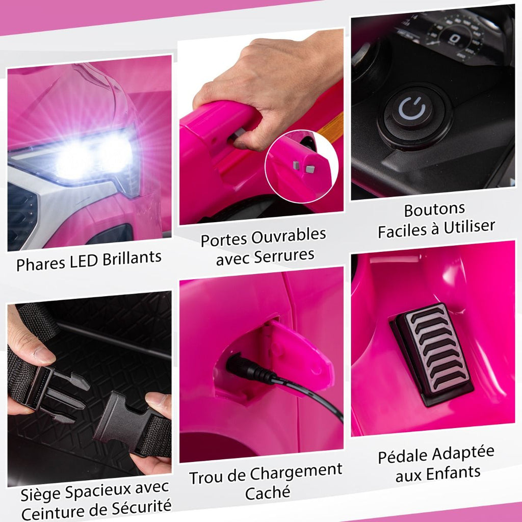 Costway Voiture électrique pour enfants 12 V, édition sous licence Audi SQ8, avec télécommande, klaxon, éclairage LED, musique, contrôle de vitesse à 3 niveaux
