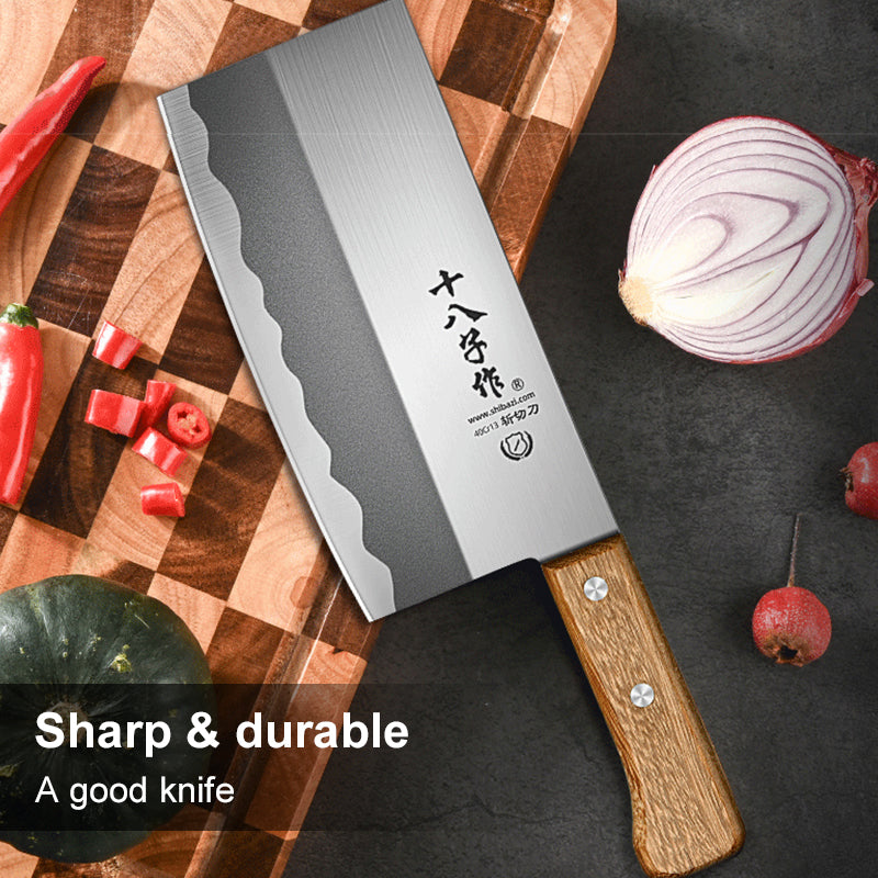 SHIBAZIZUO Couteau de cuisine en acier inoxydable à manche unique - 280 mm