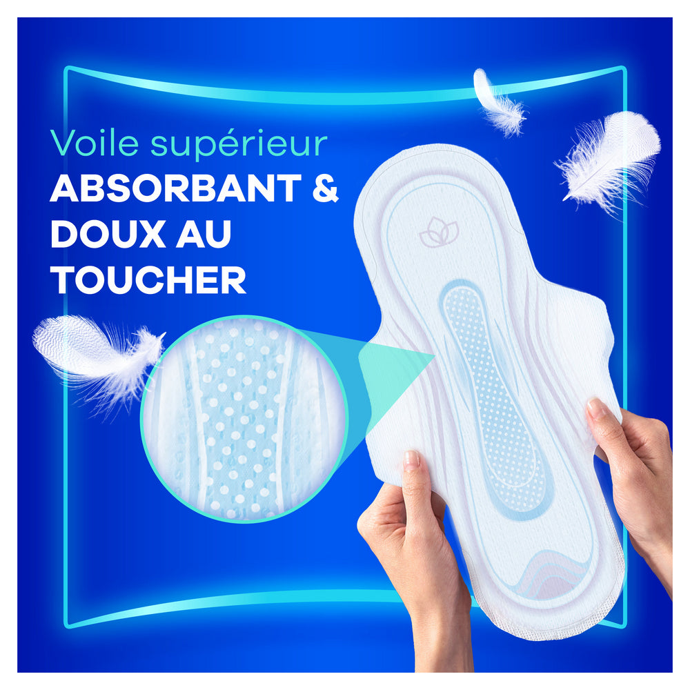 Always Serviettes hygiéniques Ultra jour longue (Taille 2) avec ailettes 26 serviettes super absorbantes ultra fines