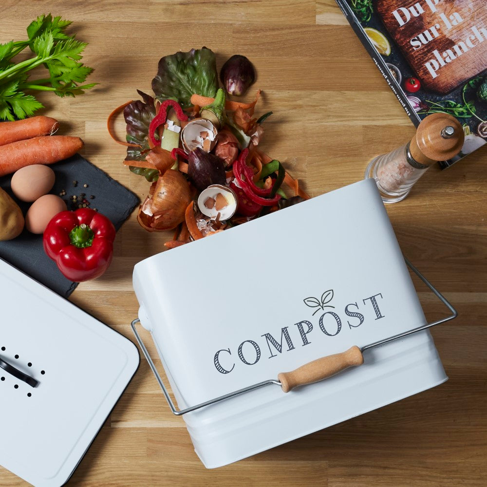 JE CHERCHE UNE IDEE Seau à compost en métal 10 L