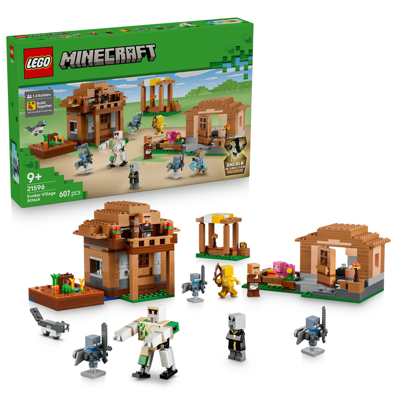 LEGO Minecraft 21596 L'Évocateur à l'attaque du village