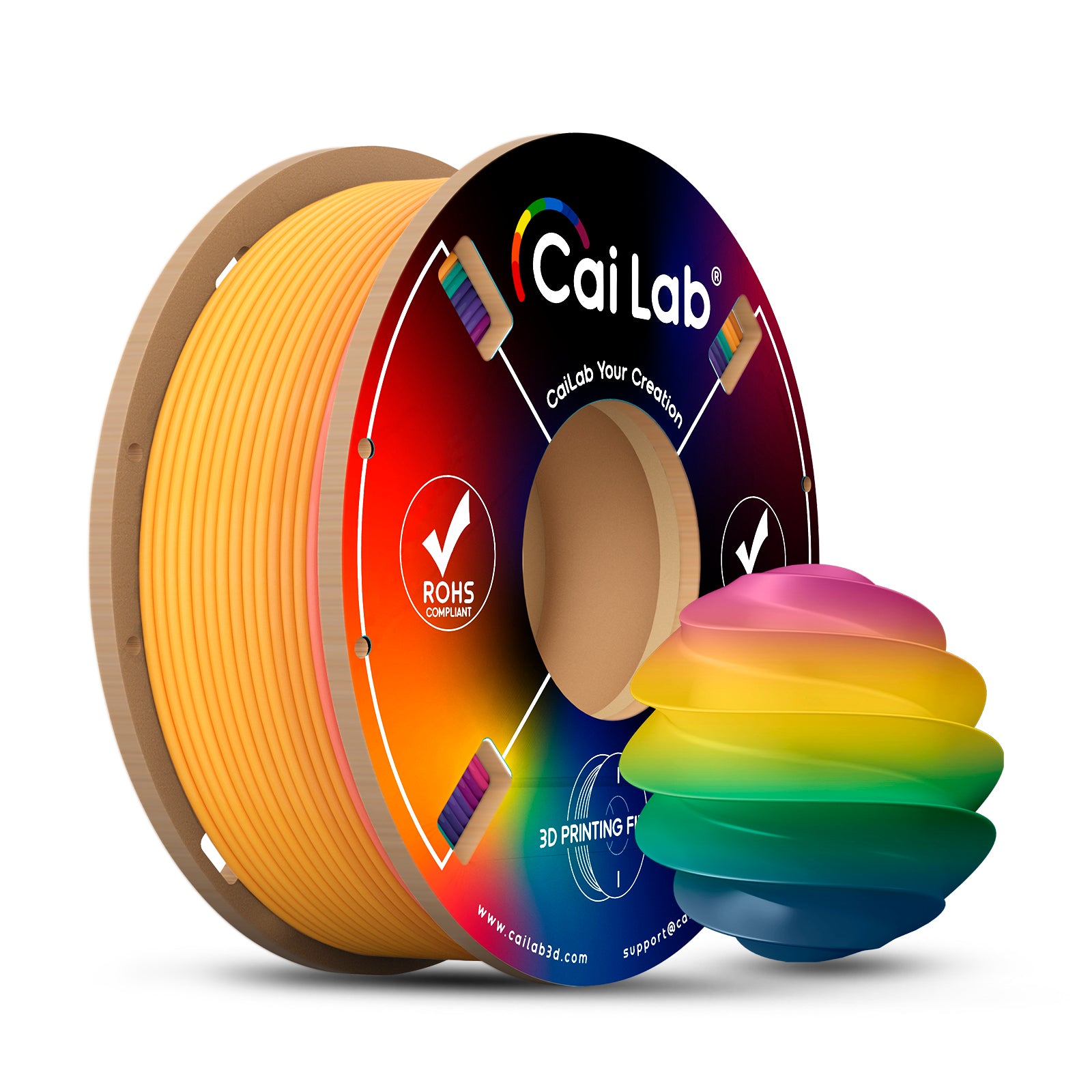 CaiLab Filament PLA pour imprimante 3D Dégradé arc-en-ciel - Arc-en-ciel #3