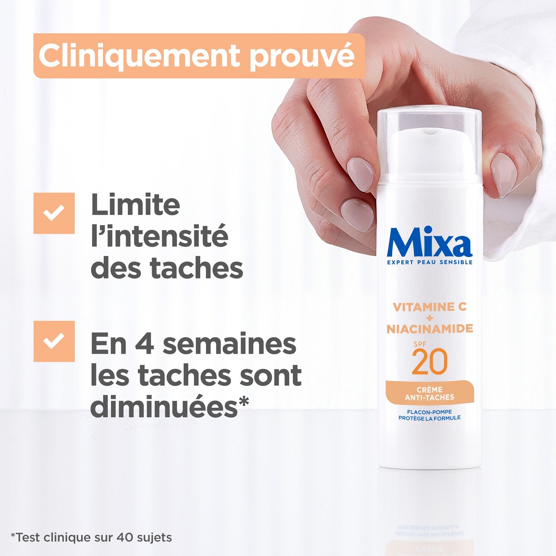 MIXA Crème Anti-Taches à la Vitamine Cg et Niacinamide 50ml