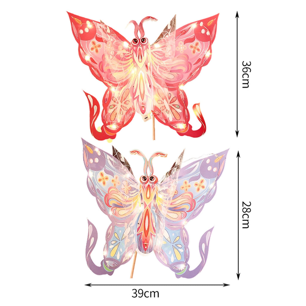 Kit de bricolage DIY en forme de papillon, Décoration traditionnelle pour sac à main, Ensemble de décors pour fête et cérémonie (lot de 2) (sans lumières incluses)