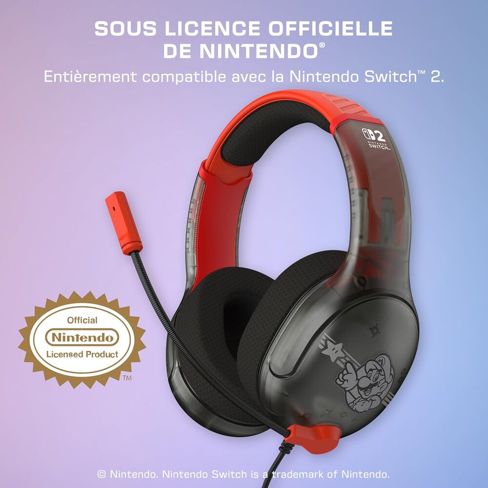 Turtle Beach Airlite Fit Gaming Headset Filaire - Nintendo Switch 2 - Motif Mario Star