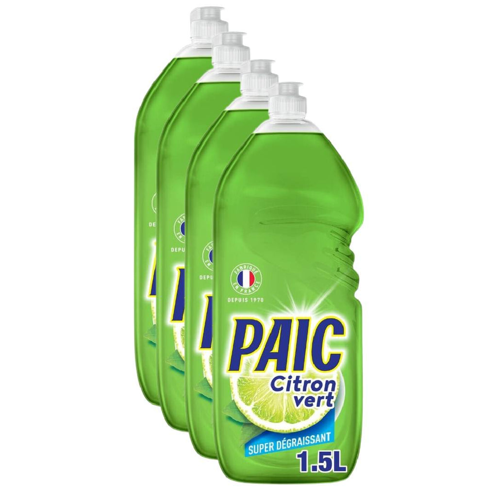 Paic - Liquide Vaisselle - Citron Vert - 4 x 1,5 L (= 6 L)
