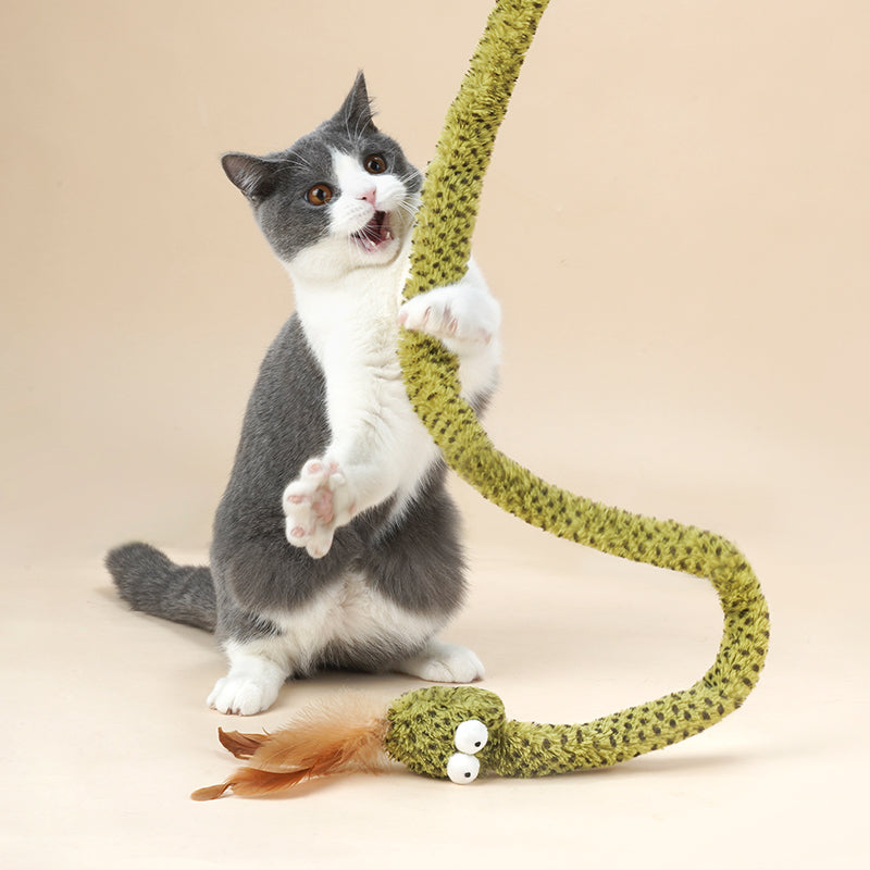 zeze Canne de jeu serpent à sonnette pour chat