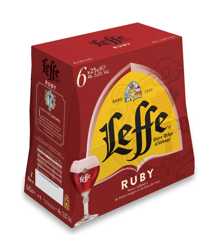 LEFFE Bière Ruby 5° Pack 6x25cl