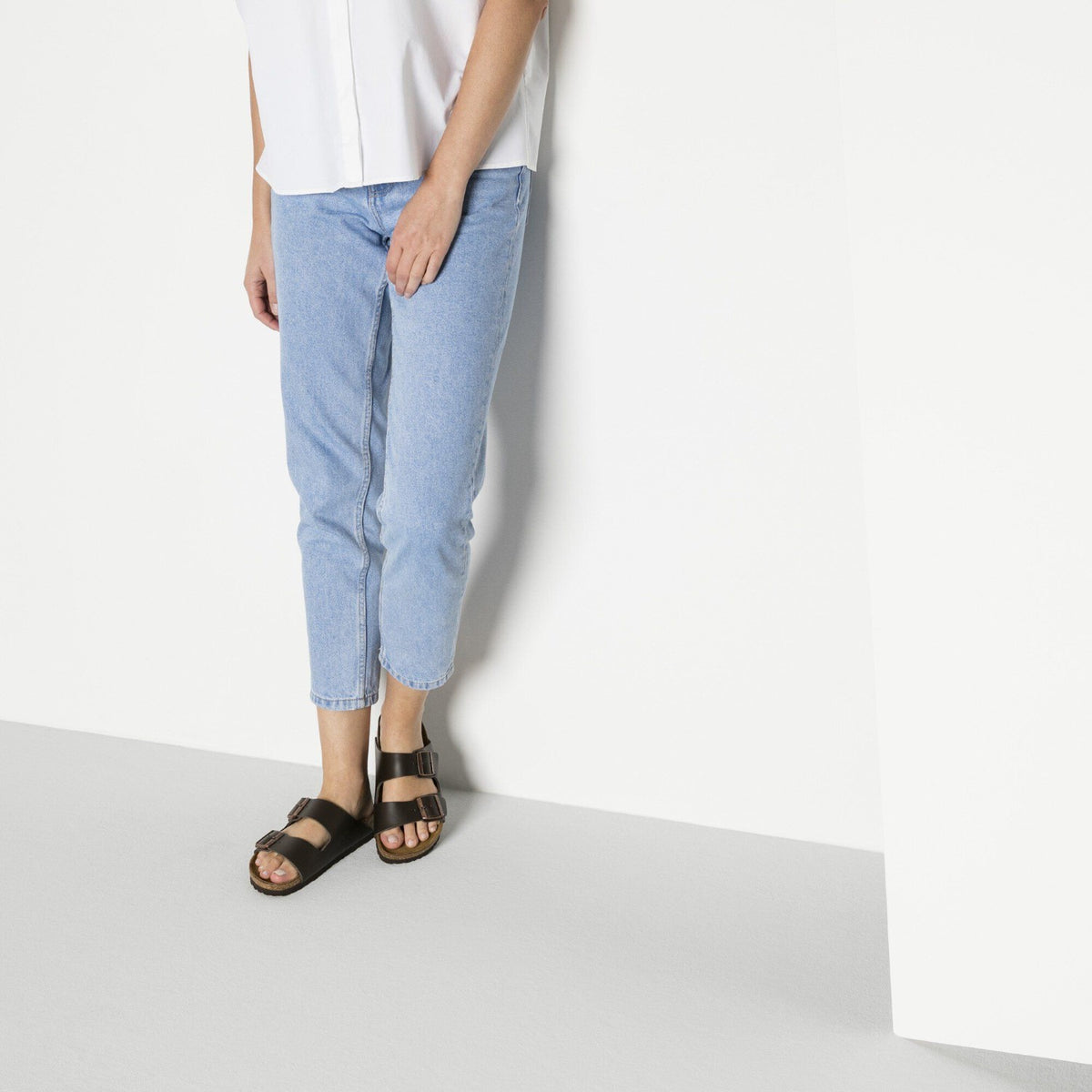 Birkenstock Arizona Cuir naturel Marron foncé