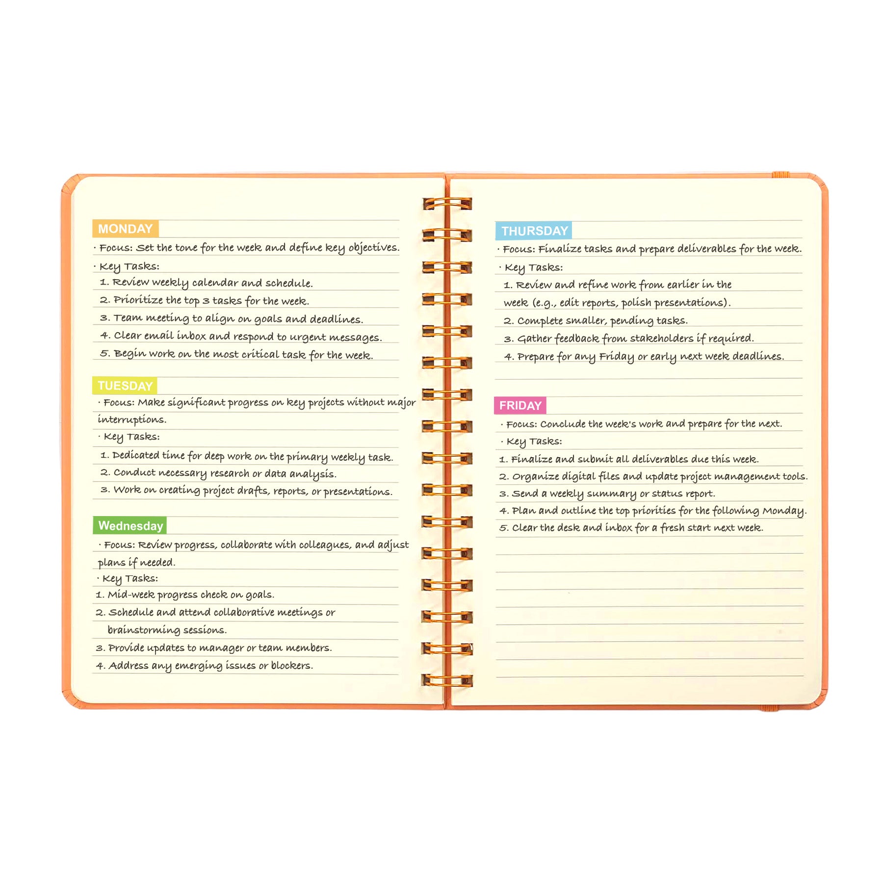 Jubiluu Carnet ligné A5 à spirales avec couverture rigide - 96 feuilles (papier offset 100 g), avec élastique - Journal ligné crème classique pour écriture, école, bureau et cadeaux - Beige sable
