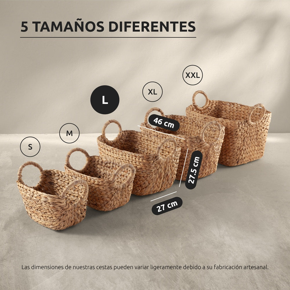 COMPACTOR Caracas Panier de Rangement en Jacinthe d'Eau Taille L