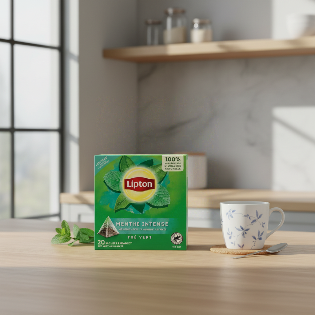 LIPTON Thé vert menthe intense 20 sachets