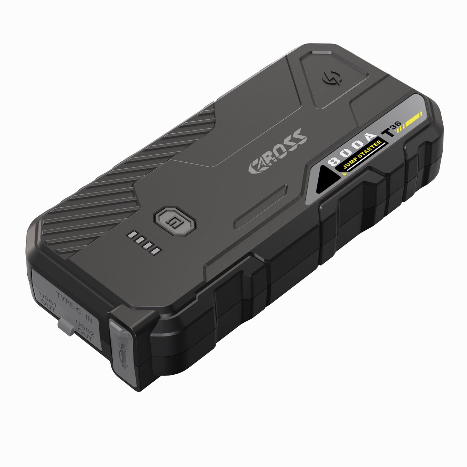 CAROSS Booster de démarrage compact 800 A 12 V, Noir, Batterie lithium 10000 mAh, Protection anti-étincelles et inversion de polarité, Fonction boost, Charge rapide QC 18 W, Étui de protection inclus