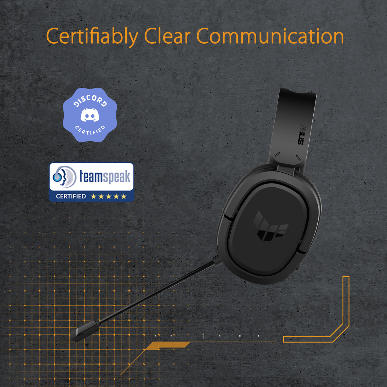 ASUS TUF H1 Casque Gaming Sans Fil - Noir