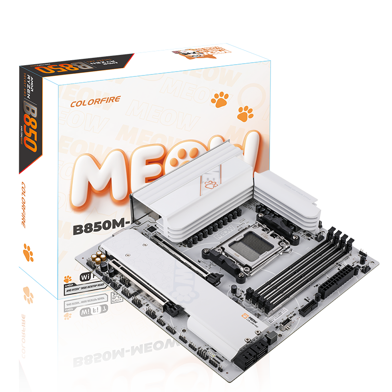 COLORFUL COLORFIRE B850M-MEOW WIFI7 V14 Carte mère, format M-ATX